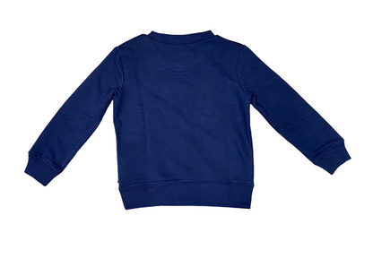 Levi's Kids Felpa da bambino  e ragazzo con logo ricamato 9EH066-BCF blu accademico