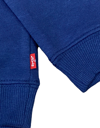 Levi's Kids Felpa da bambino  e ragazzo con logo ricamato 9EH066-BCF blu accademico