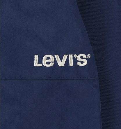 Levi's Kids Giacca a vento con cappuccio da bambino Stowaway 8EK396-BCF blu