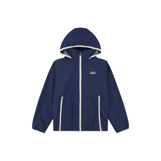 Levi's Kids Giacca a vento con cappuccio da bambino Stowaway 8EK396-BCF blu