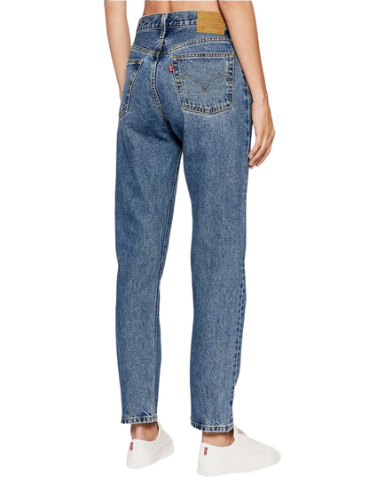 Levi's Jeans 501 Cropped Donna 36200-0236 Blu Medio Vita Alta Bottoni