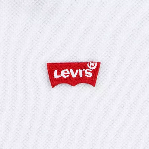 Levi's Kids polo manica corta junior con logo crest EA893-W3B bianco