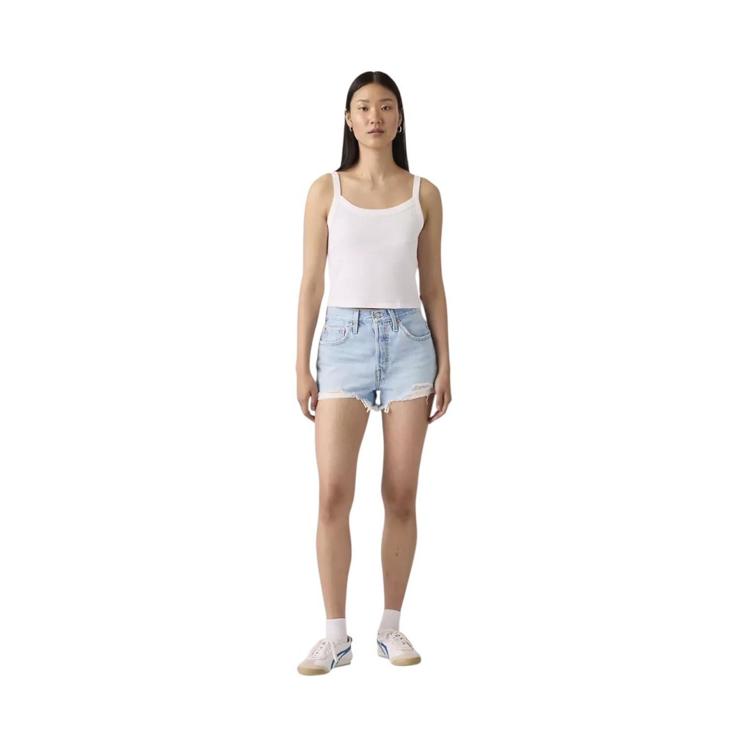 Levi's Short 501 Original High Rise 563270086 Luxor Heat Blu Donna