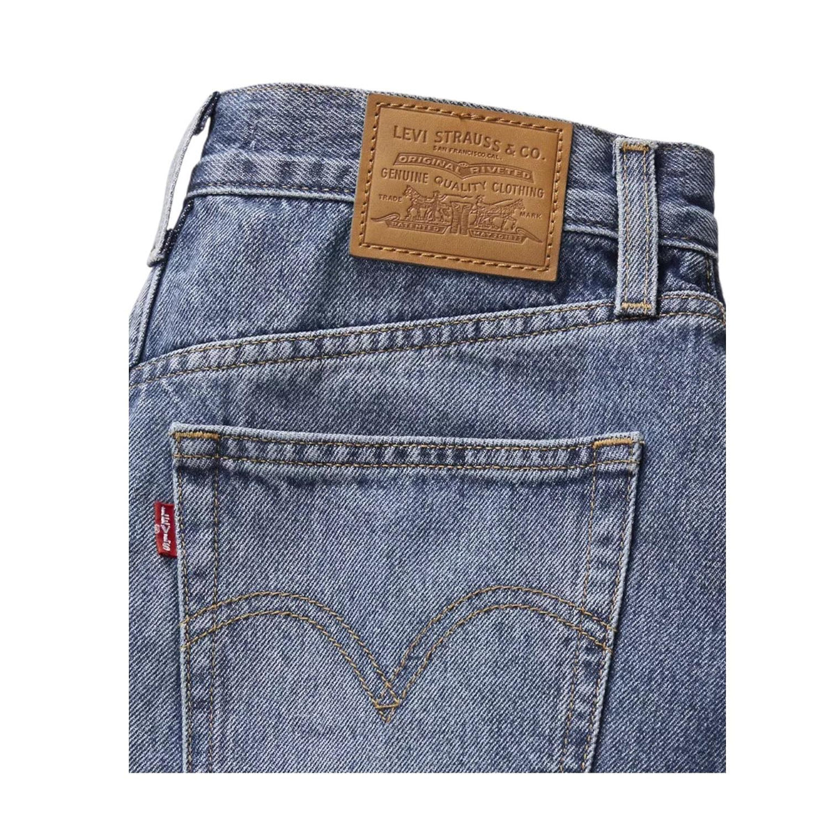 Levi's Women's High-Waisted Oversized Shorts A93110005 Worn Memory Blue