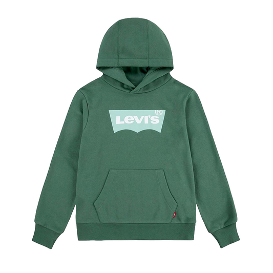 Levi's felpa con cappuccio da ragazzi con logo Batwing 9EE910-EFX verde foresta