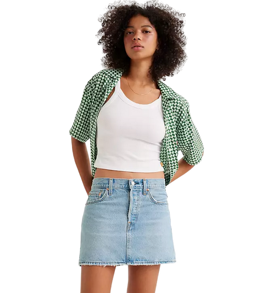 Levi's gonna in jeans da donna a vita media Icon Skirt blu chiaro