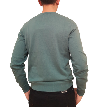 Levi's maglia girocollo da uomo Lightweight Housemark A72070021 verde acqua