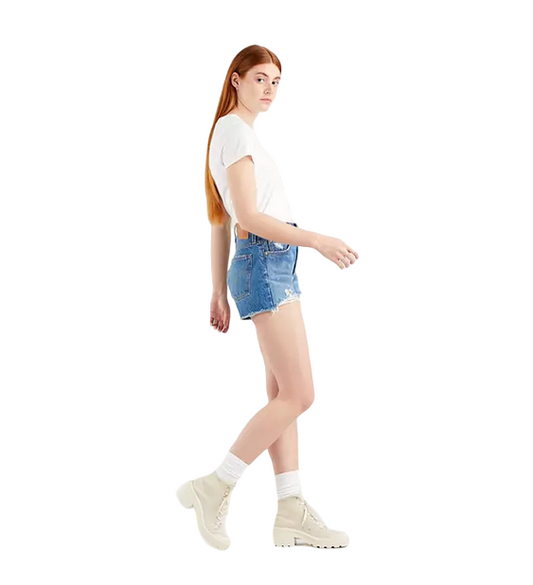 Levi's pantaloncino in jeans da donna 501 Short 56327-0081 blu medio