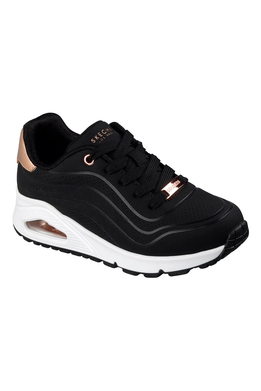 Skechers scarpa sneakers junior Uno Gen 1 Shimmer Wave 310286L/BLK nera