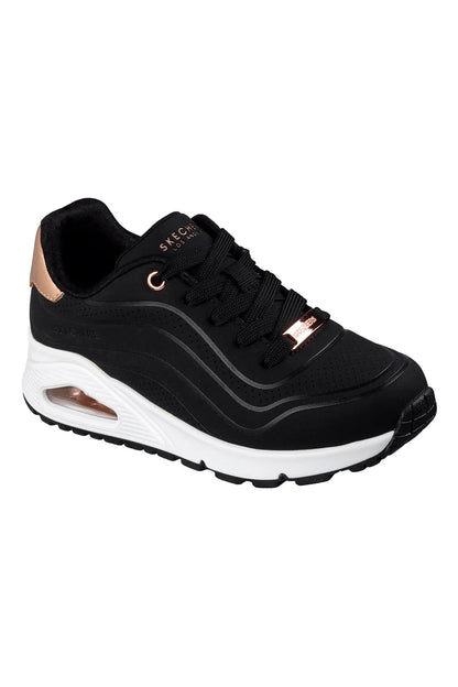 Skechers scarpa sneakers junior Uno Gen 1 Shimmer Wave 310286L/BLK nera