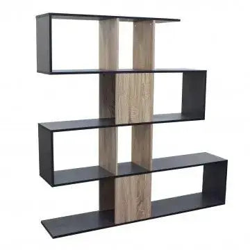 Libreria Adrianne Grigia e Naturale: Melammina, 145x29x145