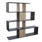 Adrianne Grey and Natural Bookcase: Melamine, 145x29x145