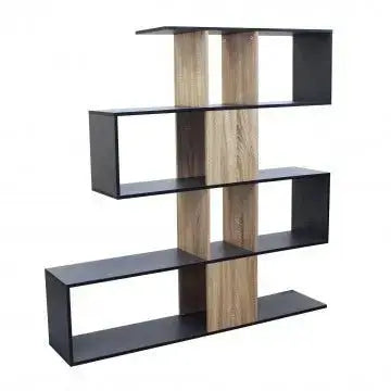Libreria Adrianne Grigia e Naturale: Melammina, 145x29x145