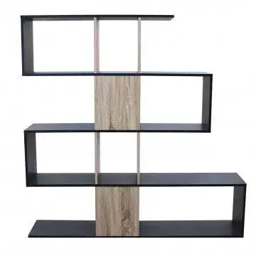 Libreria Adrianne Grigia e Naturale: Melammina, 145x29x145