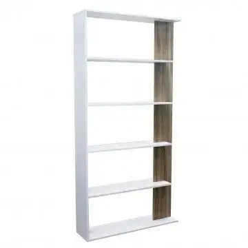 Libreria Alisha Bianca e Naturale, 90x23,5x180