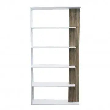 Libreria Alisha Bianca e Naturale, 90x23,5x180