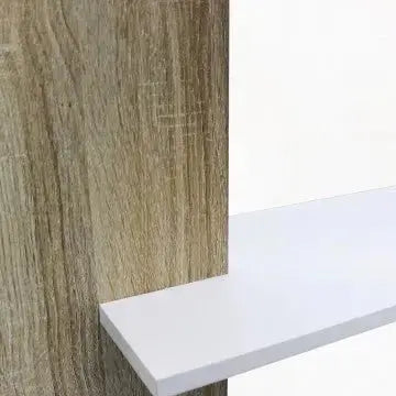 Libreria Alisha Bianca e Naturale, 90x23,5x180
