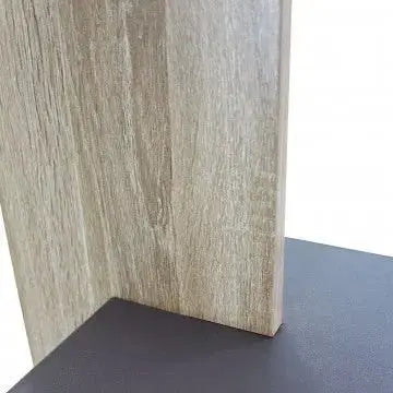 Bücherregal Alisha Grau und Natur, 90x23,5x180