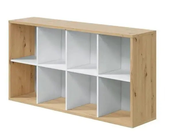 Libreria cubi rovere nodi-bianco