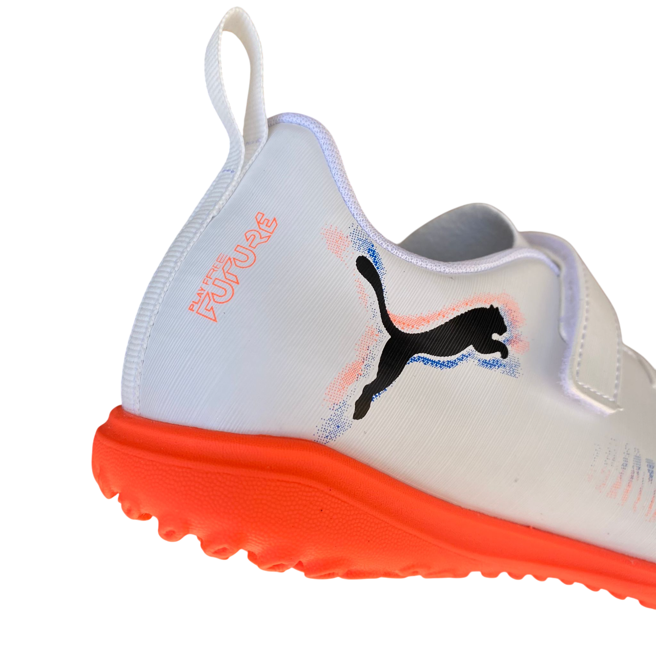 Puma Future 8 Play V TT 108628-01 - Scarpe Calcetto Junior Bianco-Corallo