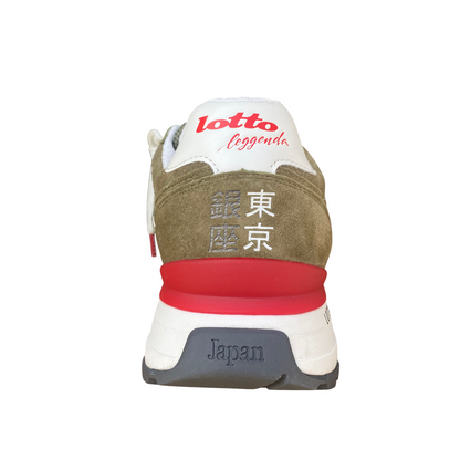 Lotto Leggenda Tokyo Ginza PRT Lifestyle Sneakers Uomo Oliva Nero Rosso - 222656-DC0