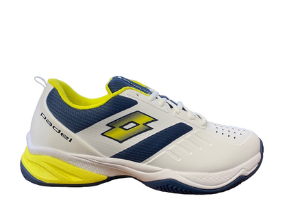 Lotto scarpa da padel da uomo Superrapida 400 IV 217300 9FS bianco giallo blu