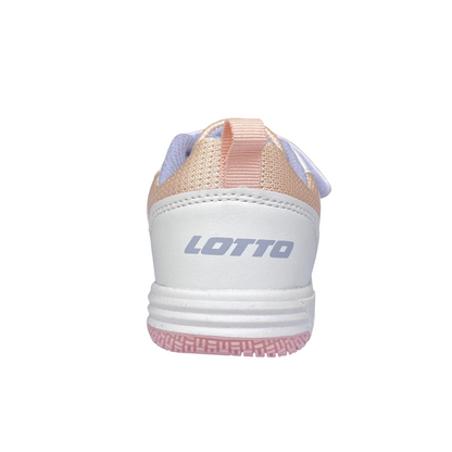 Lotto scarpa da tennis da bambina Set Ace 217504 8Y9 bianco-pesca rosa