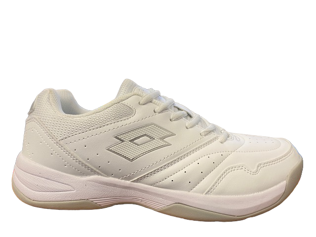 Lotto scarpa da tennis da donna Court Logo AMF XIX 217495 1VQ bianco argento