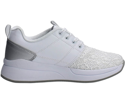 Lotto Iris II Amf S7660 Sneakers Walking Donna Bianco Argento - 8059136444631