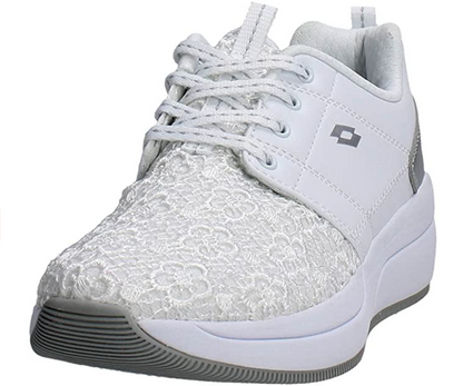 Lotto Iris II Amf S7660 Sneakers Walking Donna Bianco Argento - 8059136444631