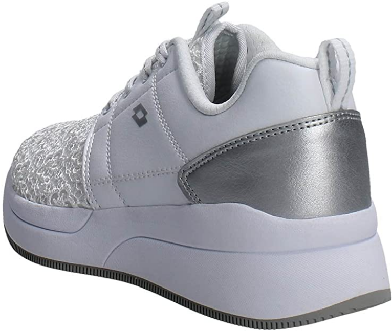 Lotto Iris II Amf S7660 Sneakers Walking Donna Bianco Argento - 8059136444631
