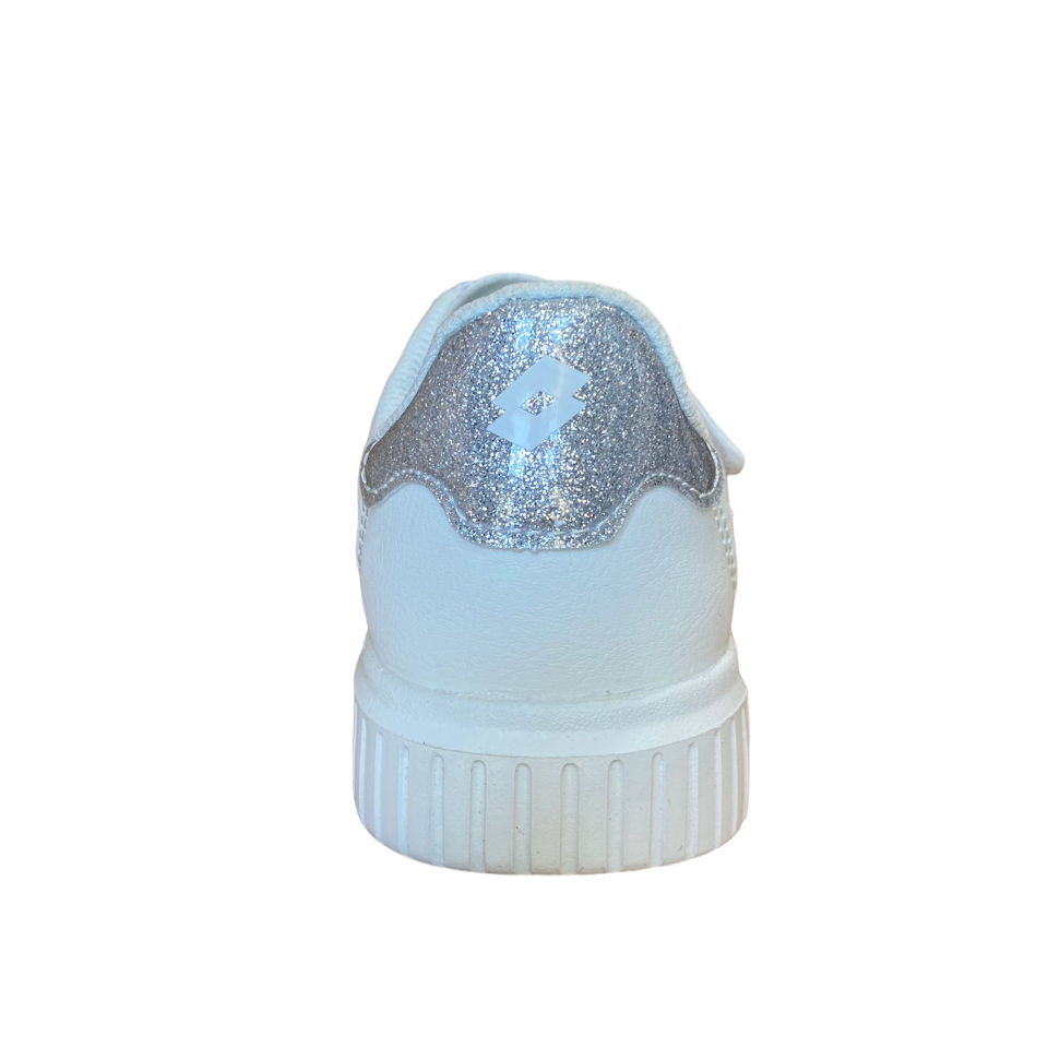 Lotto sneakers con strappo da bambina Venus 1 AMF 219415 1VQ white-silver metal 2