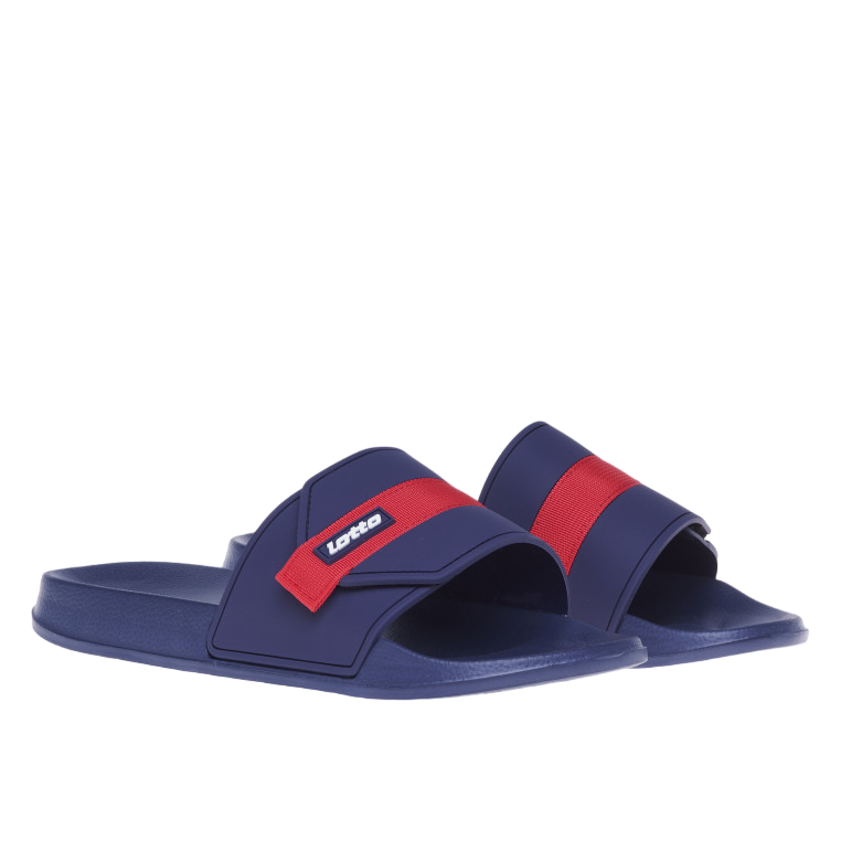 Lotto ciabatta da piscina o mare con fascia a strappo 219535 0KT blu rosso