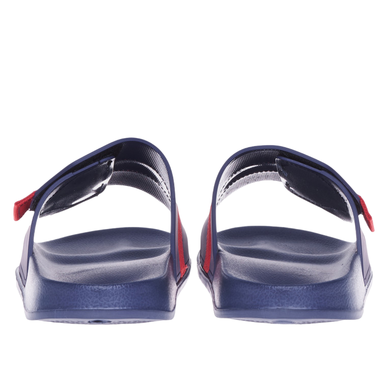 Lotto ciabatta da piscina o mare con fascia a strappo 219535 0KT blu rosso