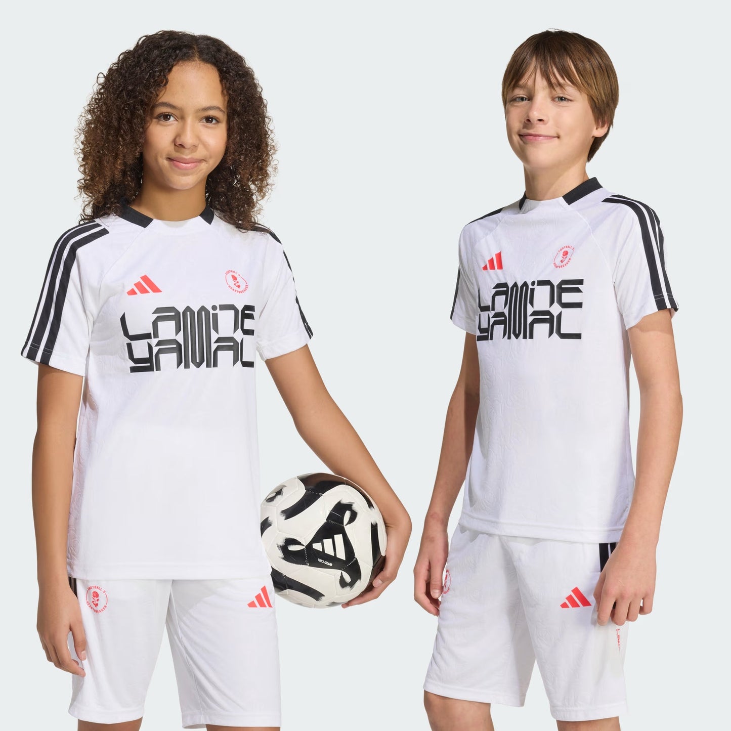 Adidas T-shirt Junior Allenamento Lamine Yamal KD6433 Bianca | Calcio PE26