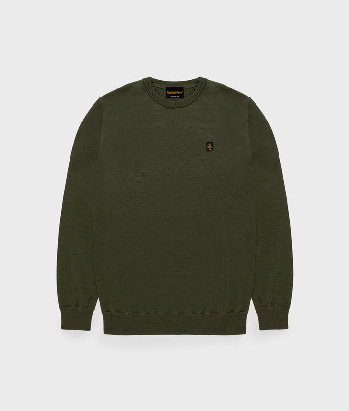 RefrigiWear Bennet Pullover M26908 MA0015 E04010 Uomo Verde - Maglia Merino