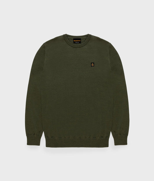 RefrigiWear Bennet Pullover M26908 MA0015 E04010 Uomo Verde - Maglia Merino