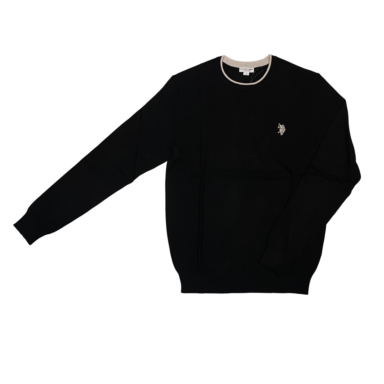 US Polo Assn Maglia Girocollo Misto Lana e Viscosa US42173007 199 Nero – Comfort Classico, Stile Versatile e Qualità Tradizionale