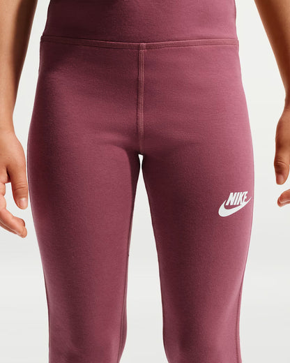 Nike pantalone sportivo da ragazza Sportswear Classic Leggings svasati a vita alta FZ5585-654 rosa