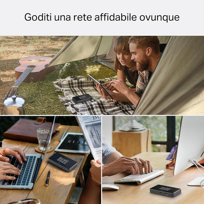 M8550 Saponetta WiFi 5G, WiFi 6E AXE3600Mbps, Batteria 4700mAh, Porta Gigabit, Touch
