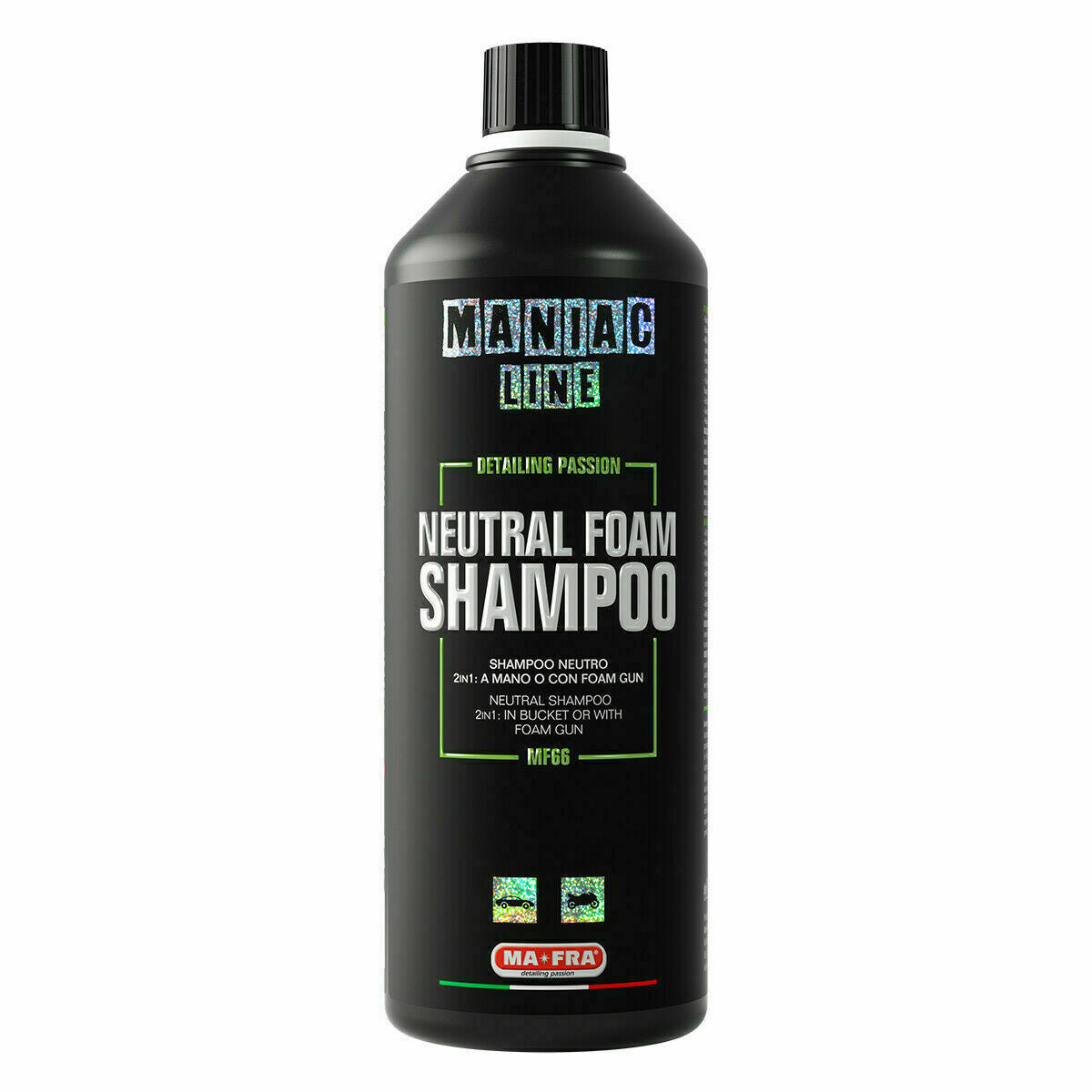 MAFRA Maniac Shampoo Neutro MF66 MF117 2 in 1 Shampoo a mano o Foam Gun 1 LT - 5LT