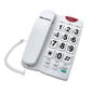 Majestic Billy 202 Corded Phone with Speakerphone Big Buttons Elderly Home White