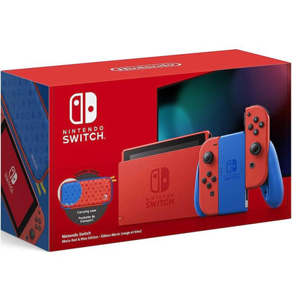 Nintendo Switch Konsole 1.1 Mario Red & Blue Special Edition + Tragetasche
