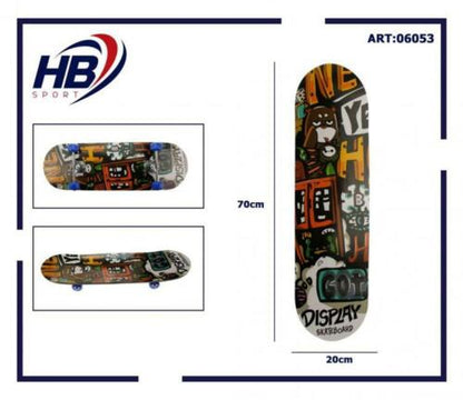 Hb Sport Skateboard Komplett Skateboard für Jungen/Erwachsene Unisex Holz 06053 70Cm