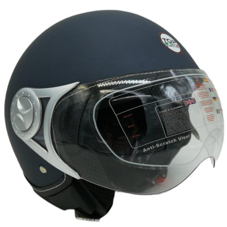 CASCO JET SIRIO MATT MOTO SCOOTER OMOLOGATO ECE VISIERA REMOVIBILE (BLU tg.L)