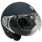 JET HELMET SIRIO MATT MOTORCYCLE SCOOTER ECE APPROVED REMOVABLE VISOR (BLUE size L)