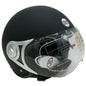 JET HELMET SIRIO MATT MOTORCYCLE SCOOTER ECE APPROVED REMOVABLE VISOR (BLACK size L)