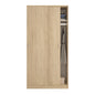 Elegant Canadian Oak Wardrobe with Sliding Doors 100x50x200 H