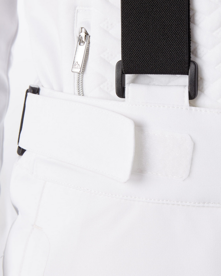 MCKINLEY – Pantalone Neve Donna DINA con Bretelle 10MM TU 431088-001 Bianco| Massima Protezione, Eleganza e Libertà sulla Neve