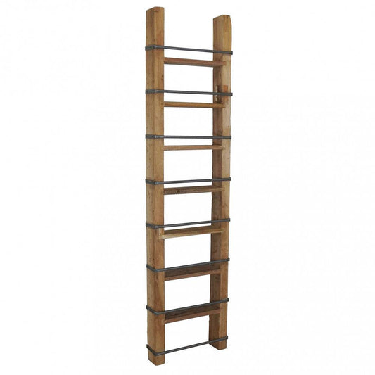 Libreria MOBILE CHARLES - Legno Riciclato, Marrone, 41x11x165cm
